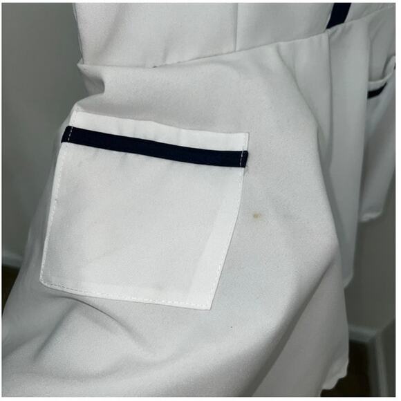 Underwraps Nightingale Nurse Costume Dress White w/ Navy Trim Size M (AS IS) - Picture 12 of 17